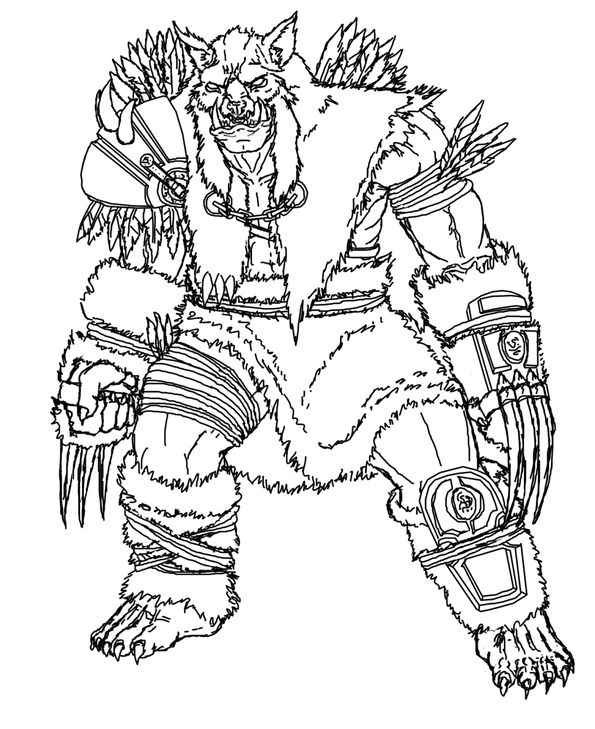 Раскраска варкрафт Рексар