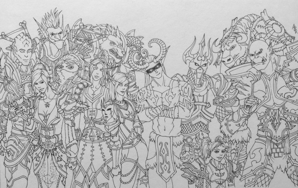 Варкрафт рисунки в цвете