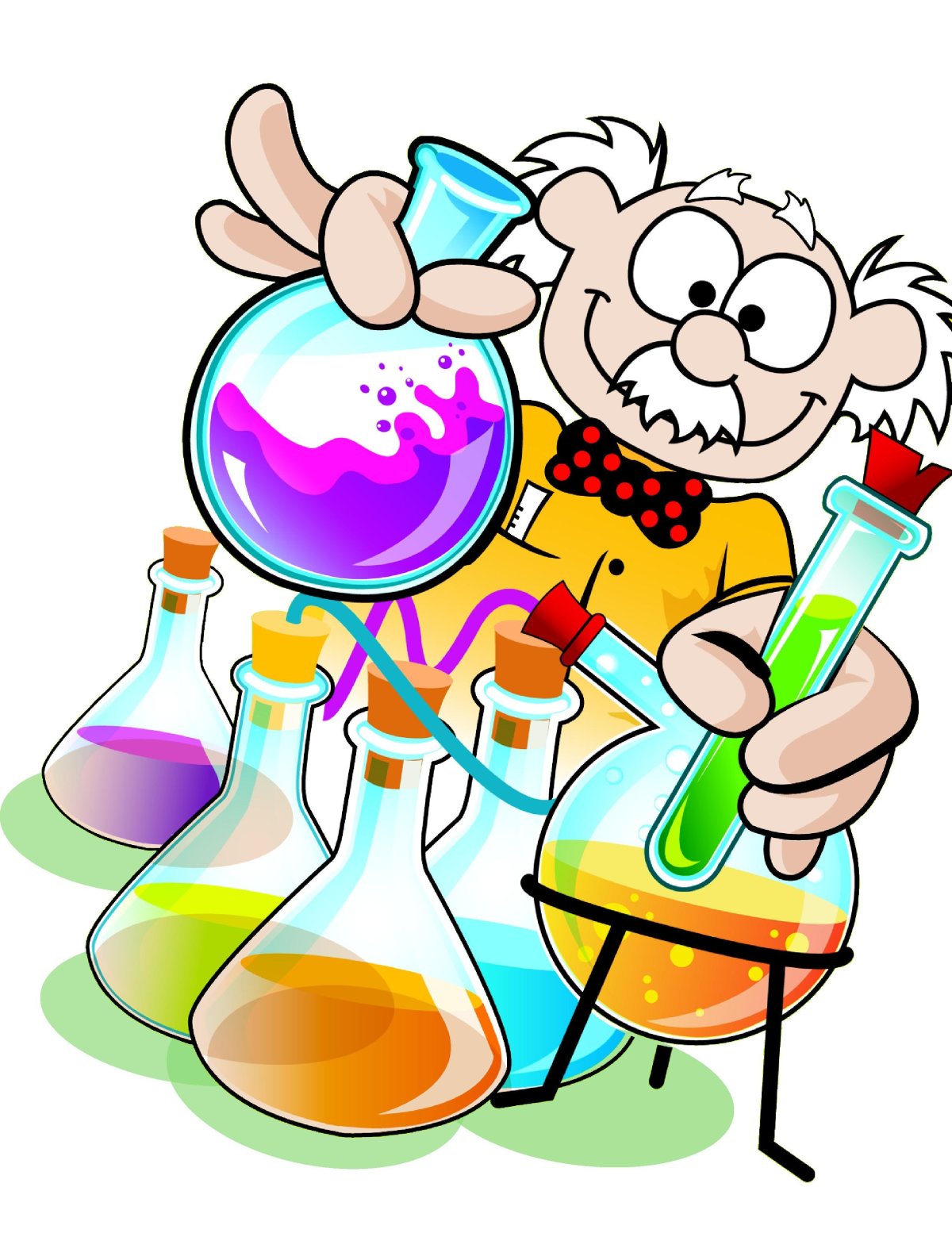 Колбы химические раскраска