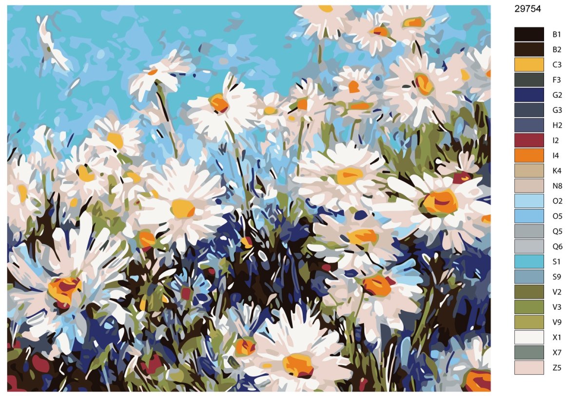 Ромашки акрилом