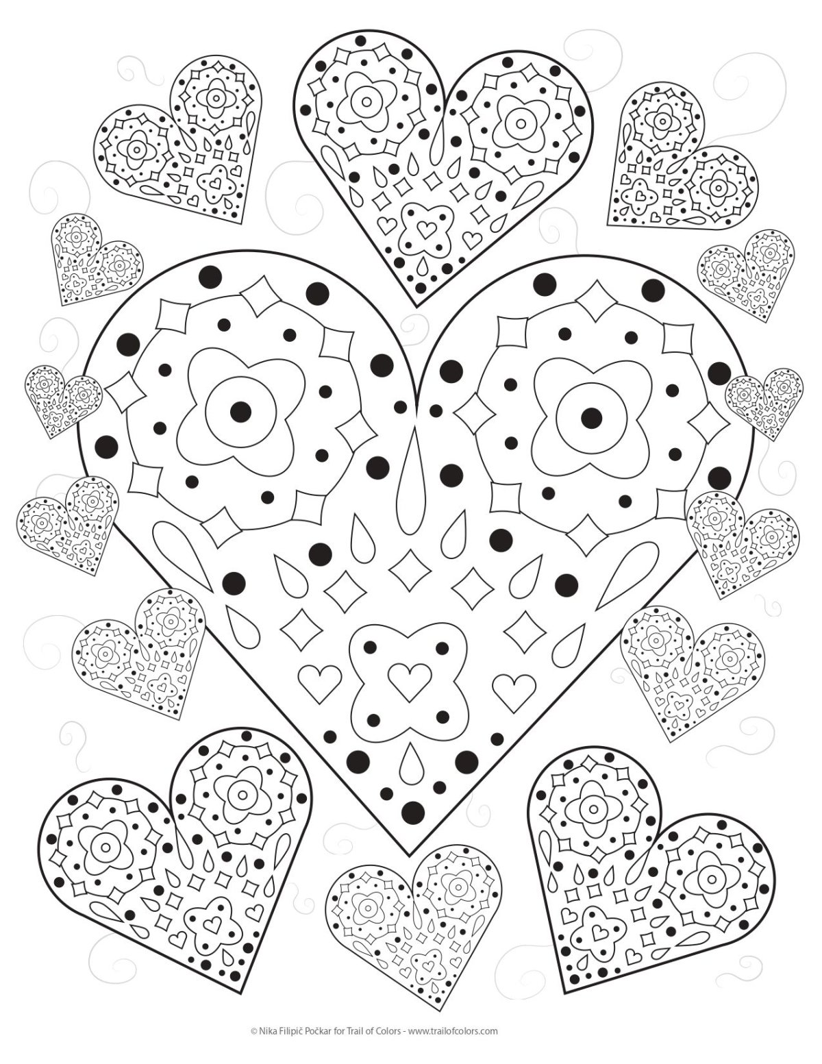 Раскраска сердечки и звездочки