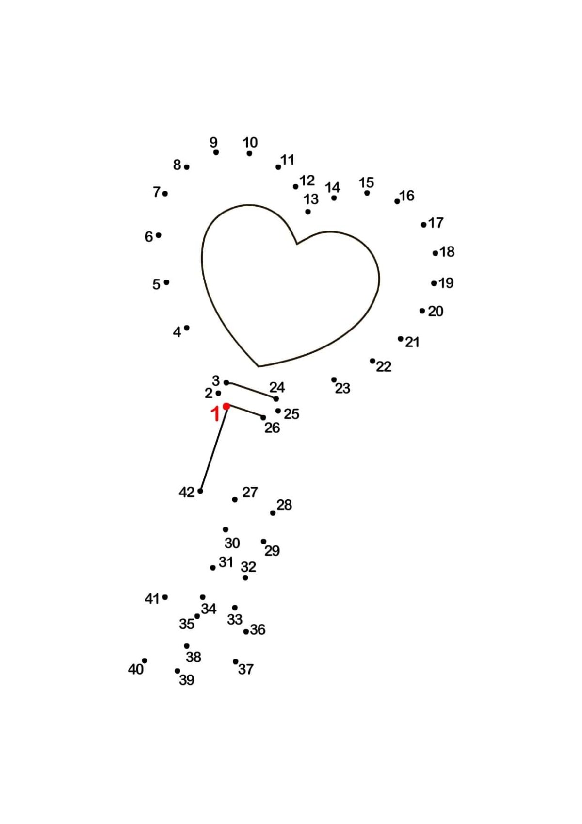 Раскраска сердце в круге