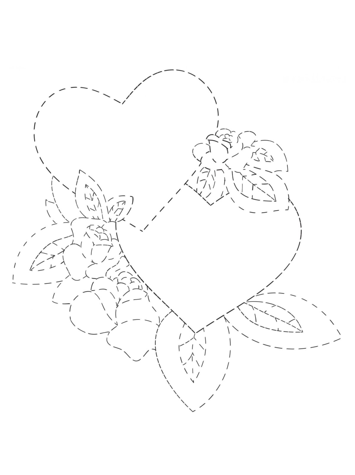 Рисование по точкам сердечко