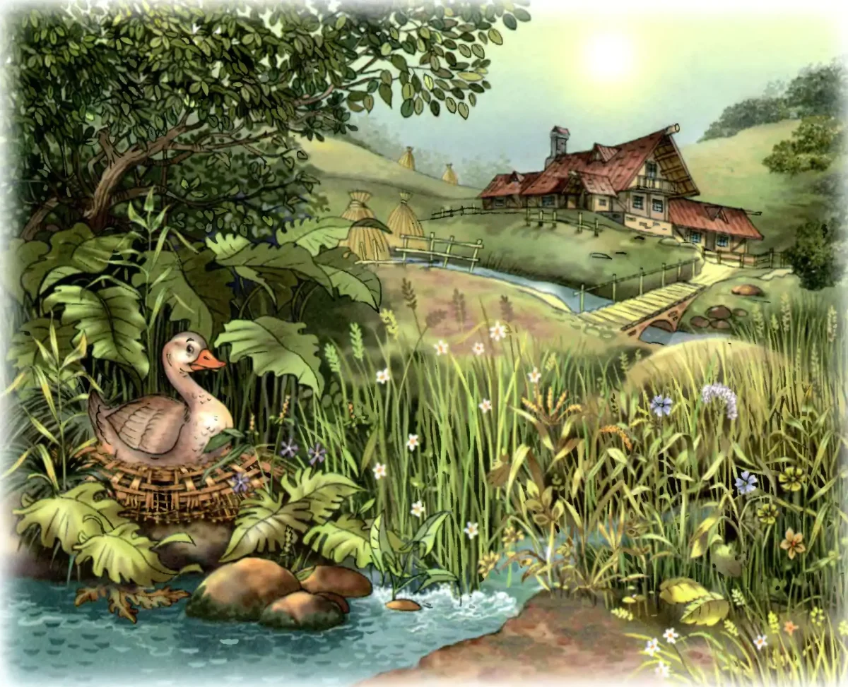 Ханс Кристиан Андерсен сказки Гадкий утенок иллюстрации