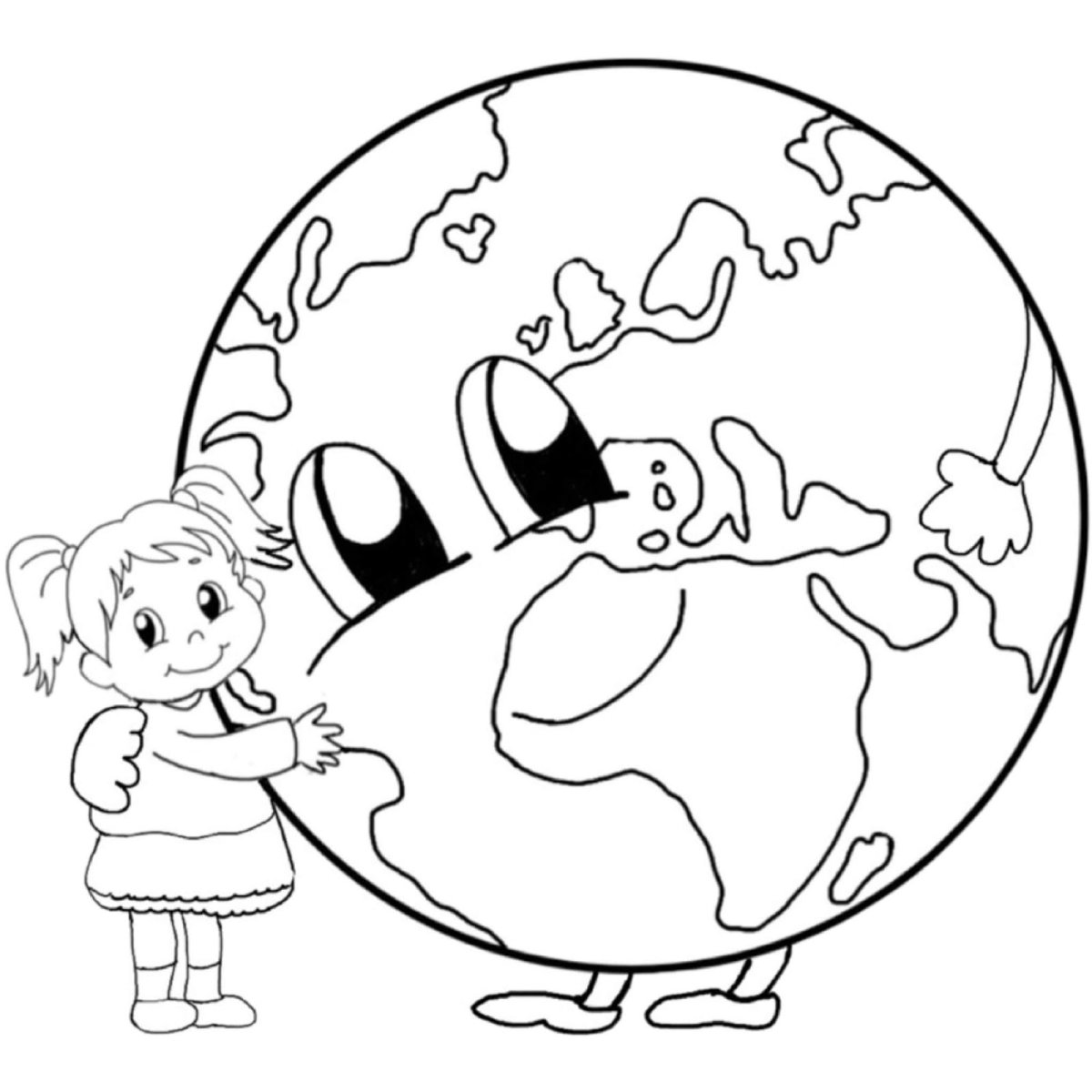 Заглизненая Планета раскраска