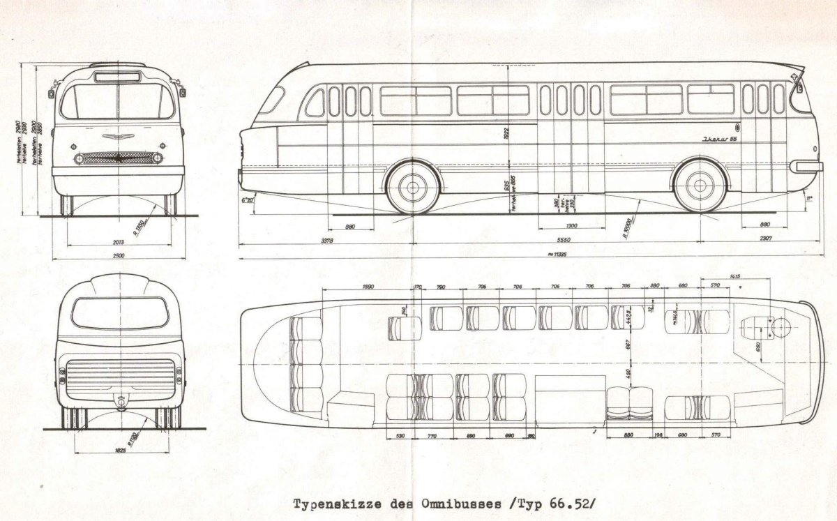 Икарус 55 Люкс чертеж