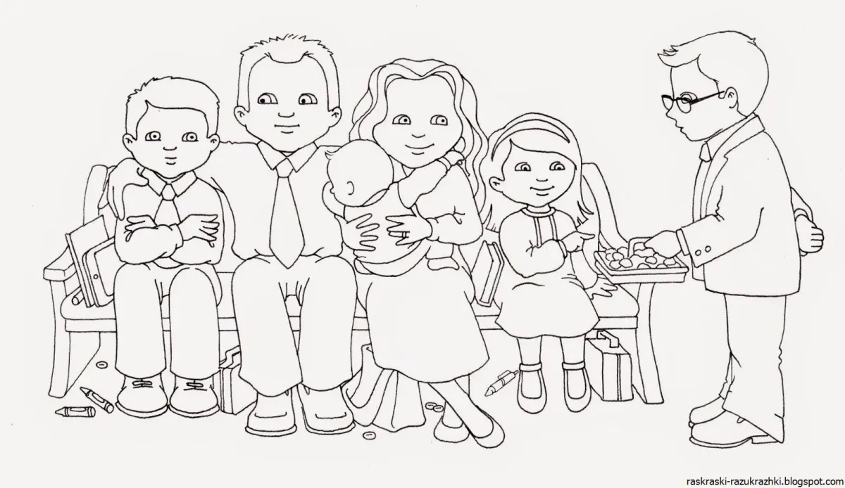 Раскраска семья