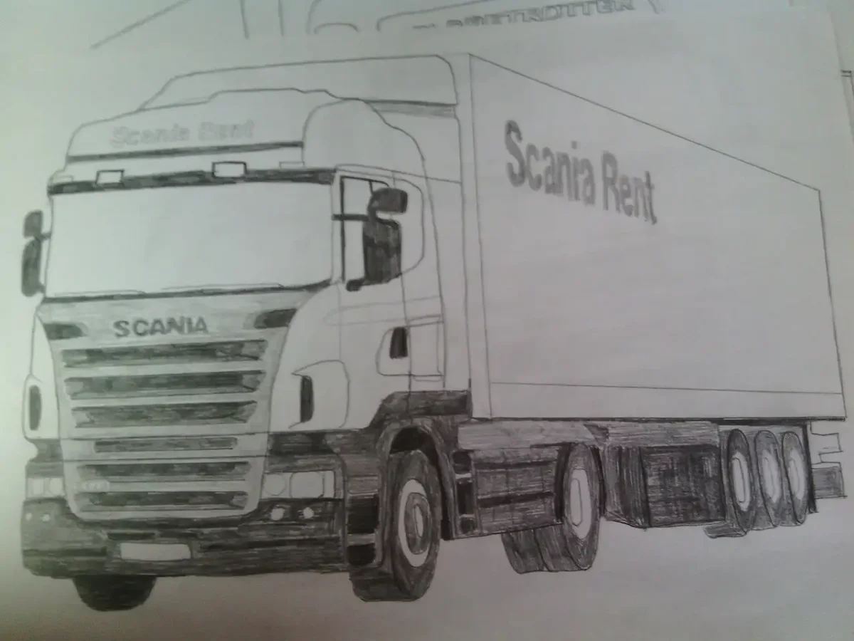 Рисунок на тему дальнобойщик