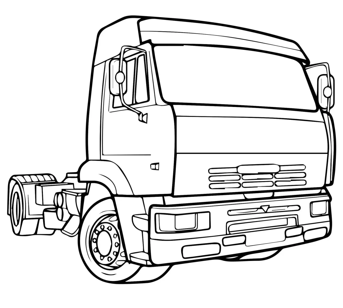 КАМАЗ 55111 раскраска