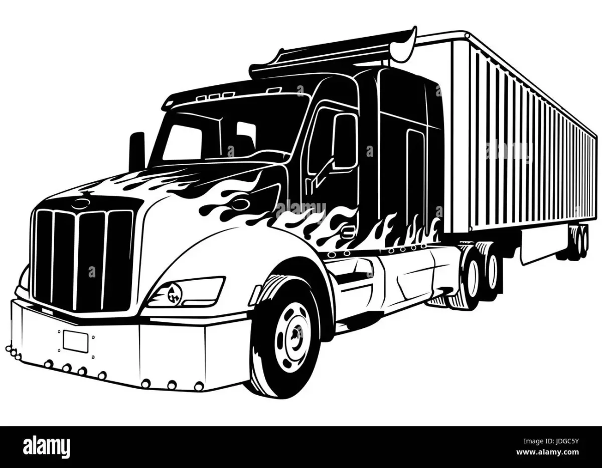 Американский тягач вектор