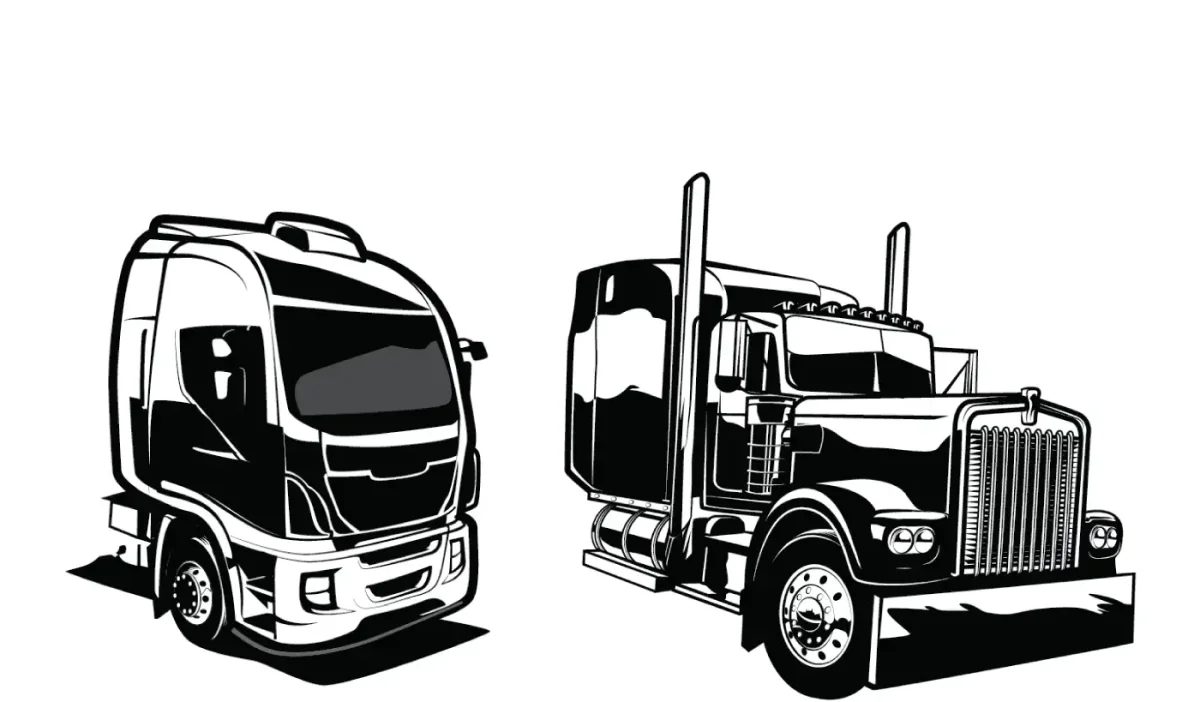 Грузовик спереди вектор