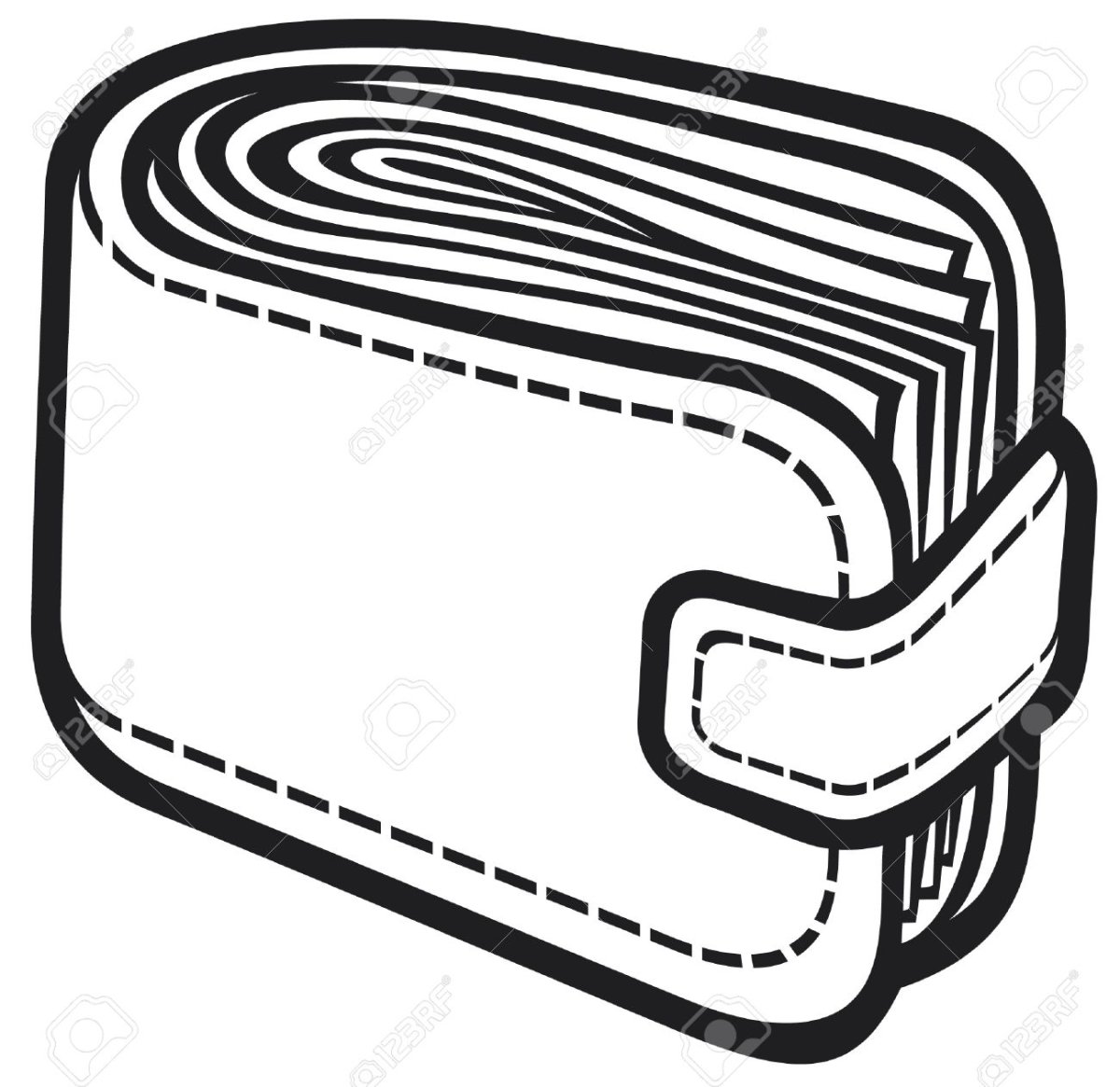 Кошелек открытый черно белый