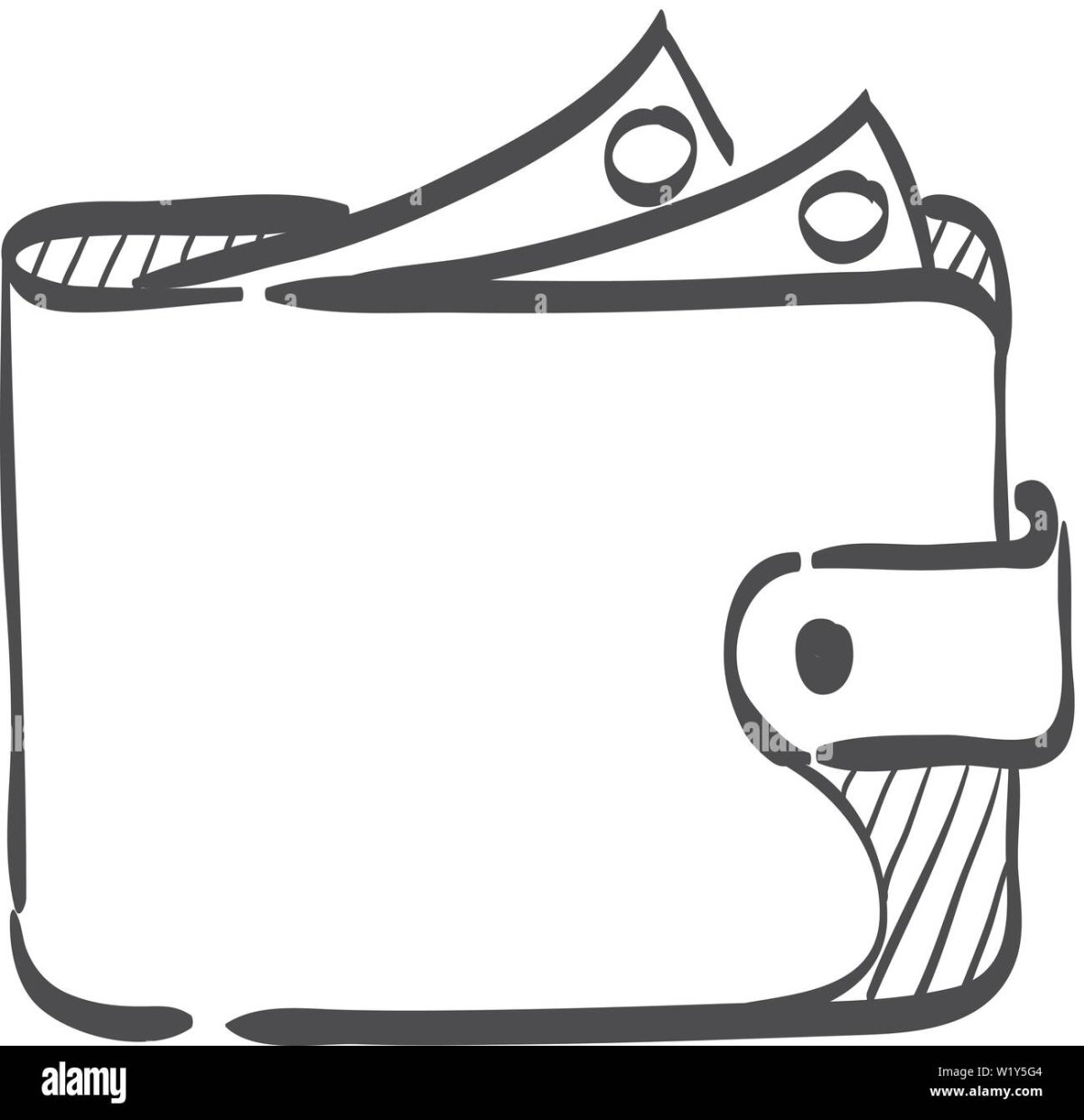 Кошелек черно белый