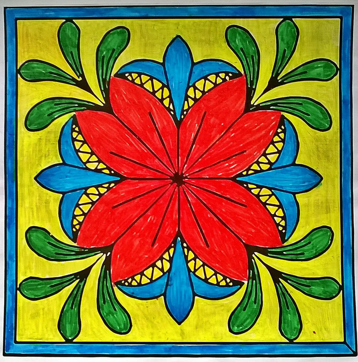 Растительный узор в квадрате