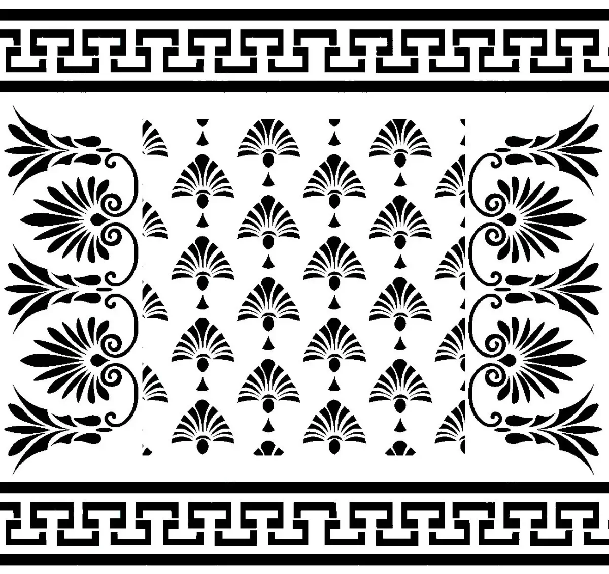 Меандр и Пальметта греческий орнамент