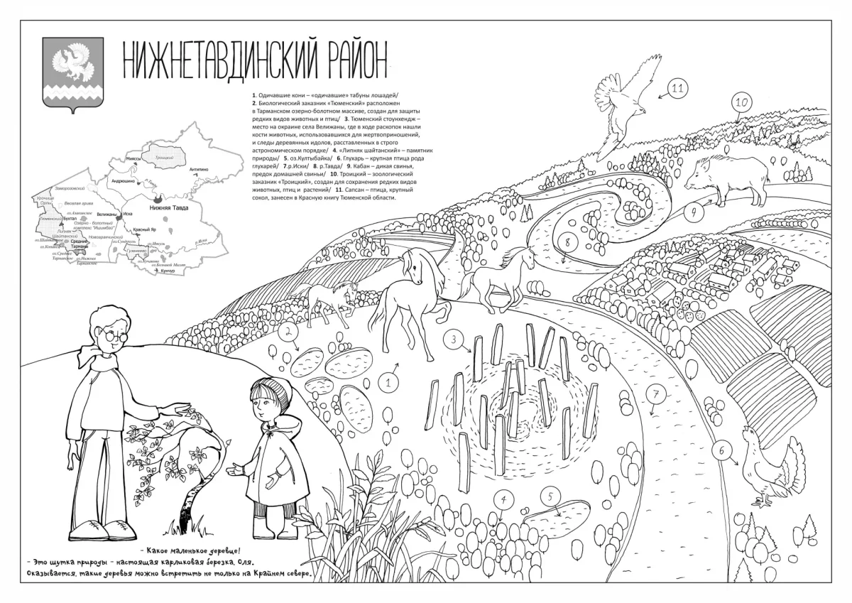 Тюменская область раскраска