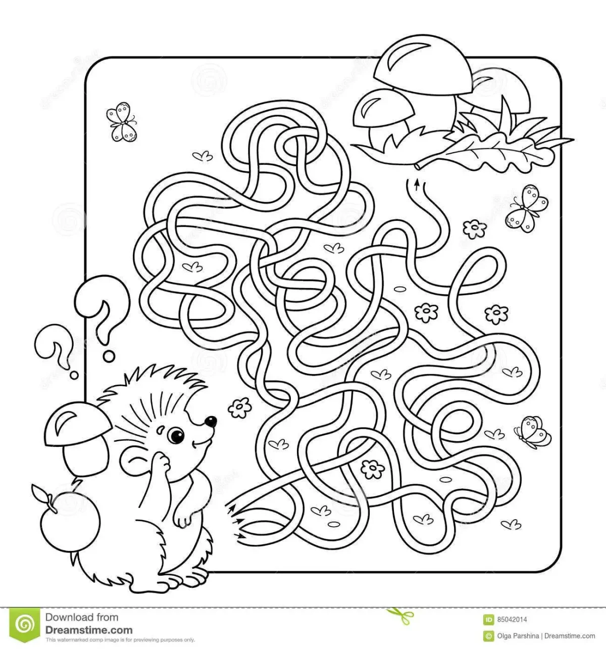 Осенние лабиринты для детей