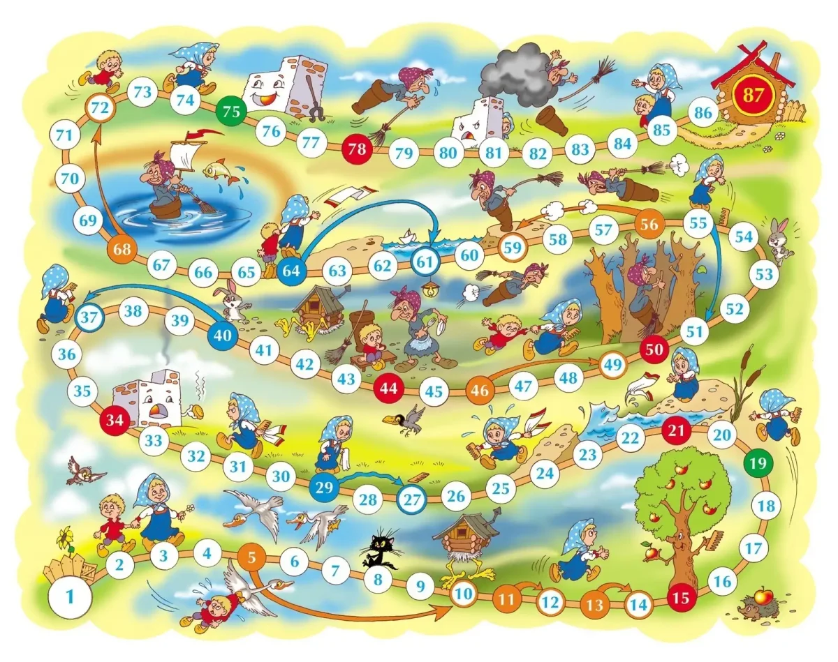 Игра настольная ходилка гуси-лебеди