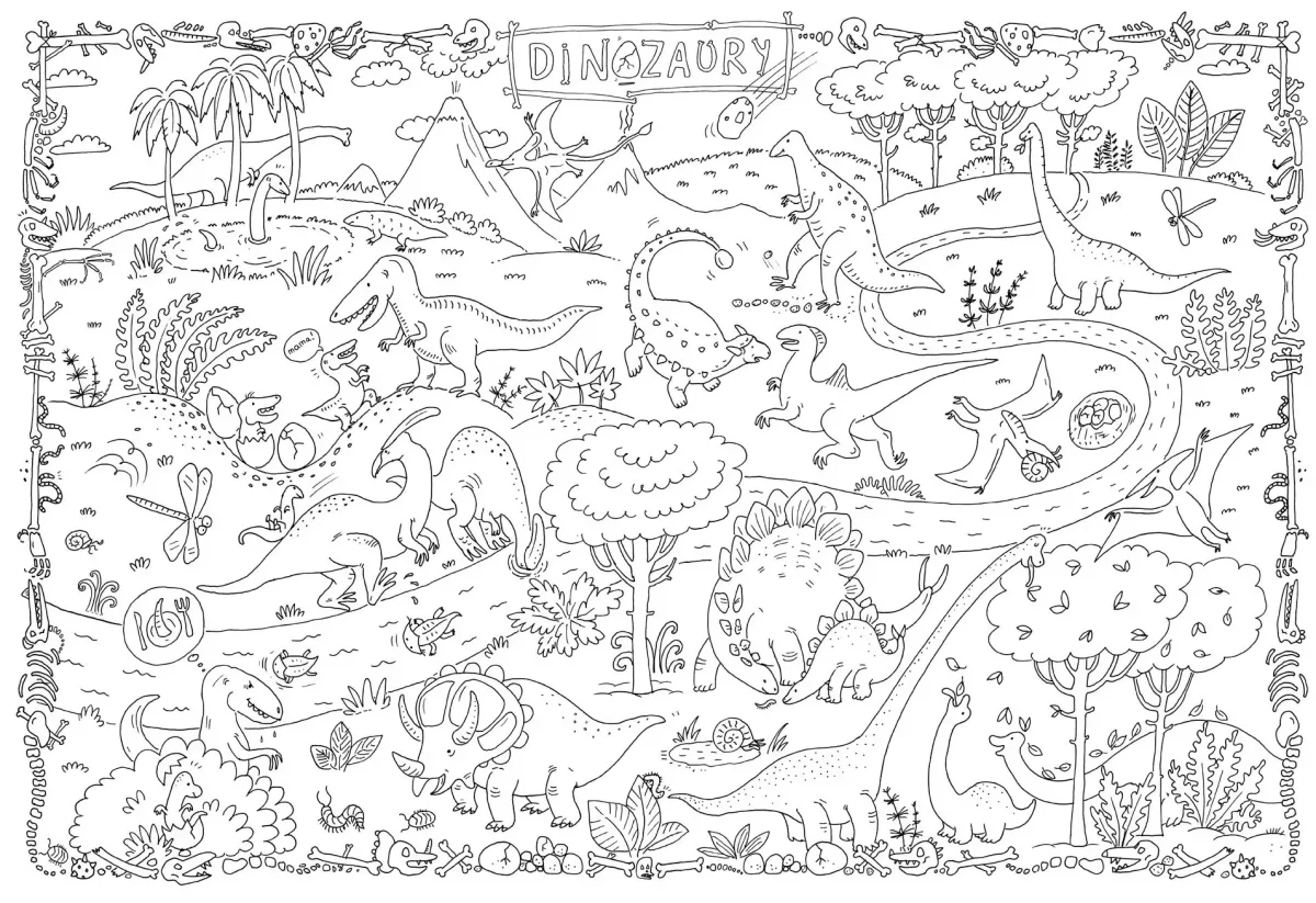 Раскраска. Мир динозавров