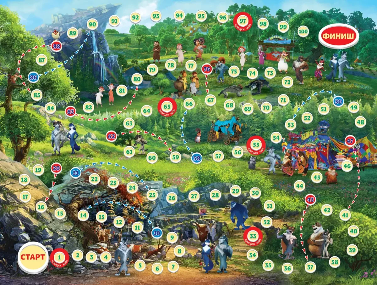 Игра с кубиком и фишками