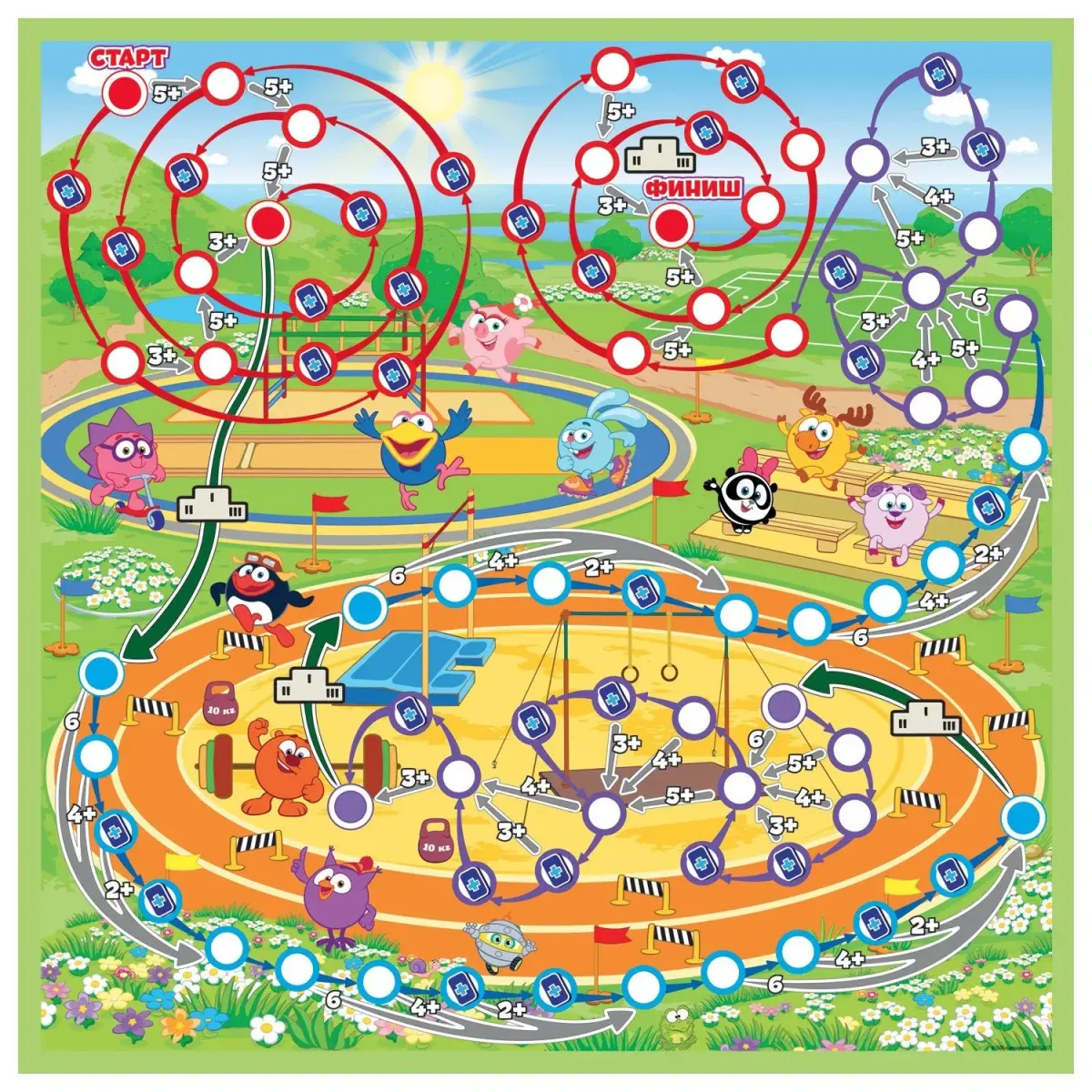 Настольная игра zvezda Смешарики - Веселые старты