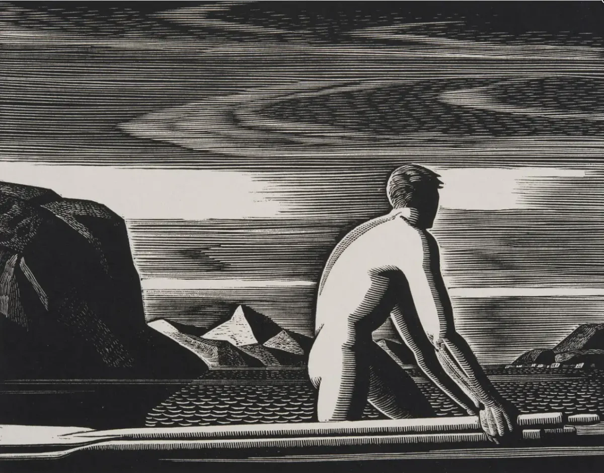 Рокуэлл Кент линогравюра