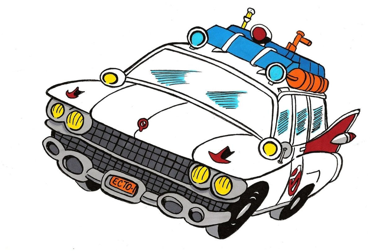 Раскраска охотники за привидениями машина