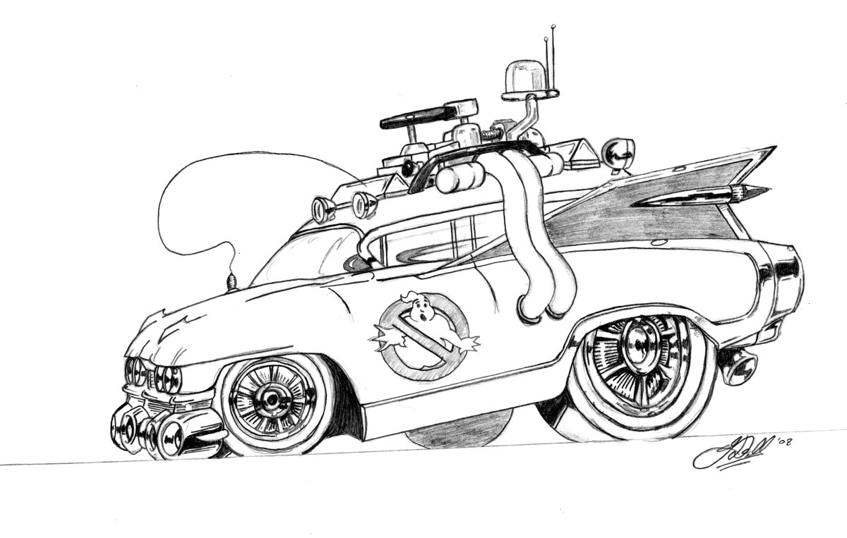 Машина охотников за привидениями раскраска