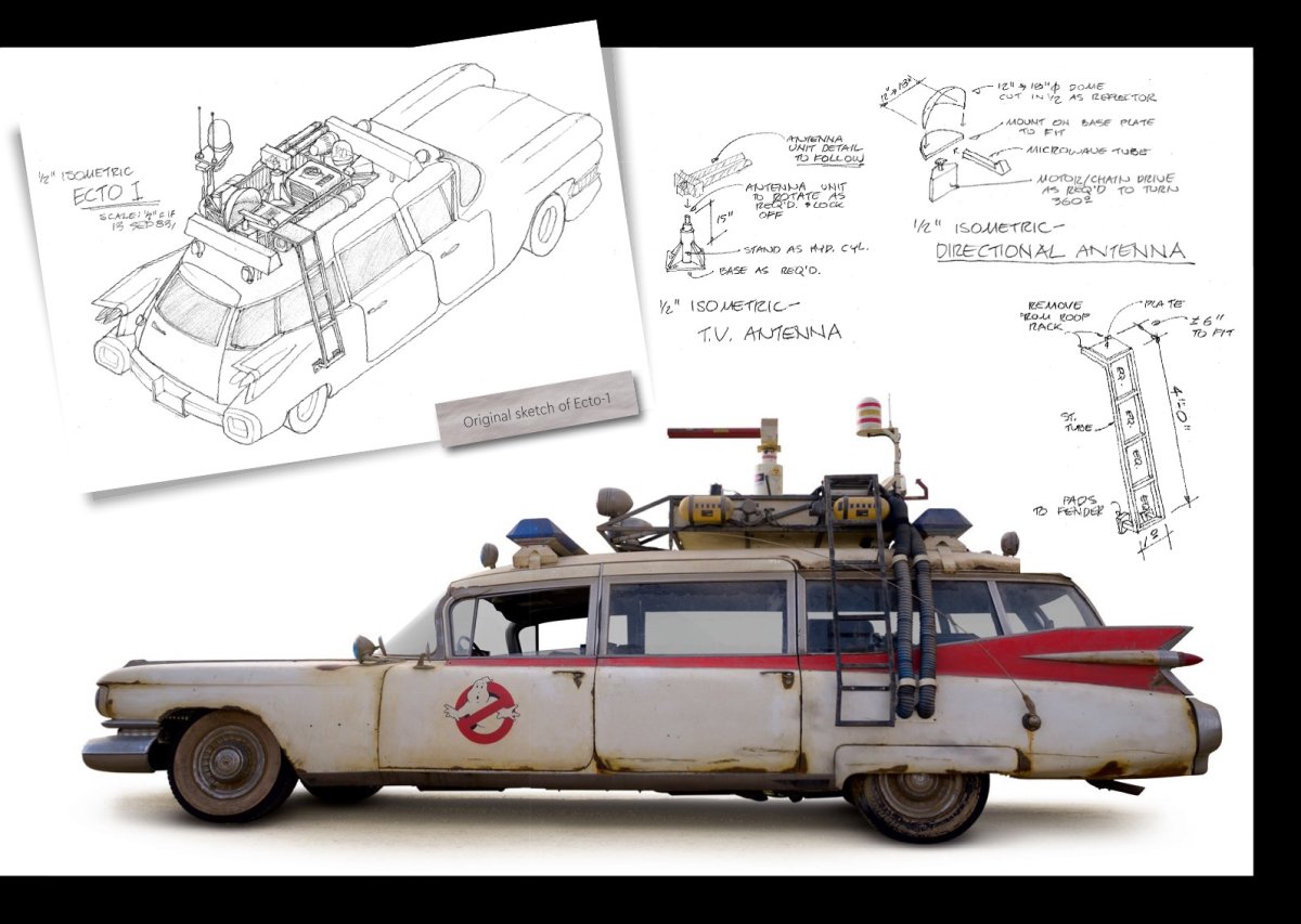 Чертеж машины охотники за привидениями