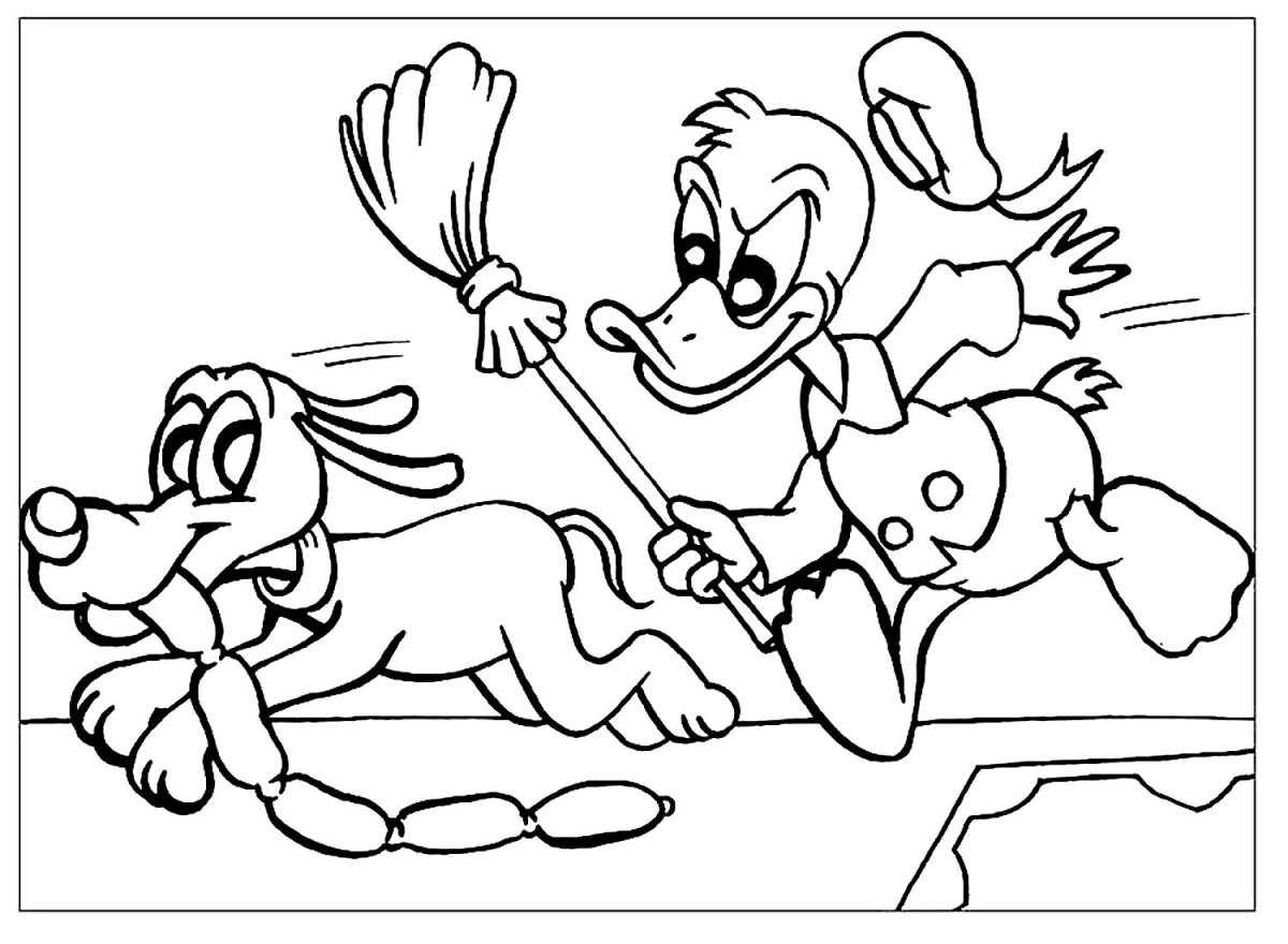 Тигренок из мультика по дороге с облаками раскраска