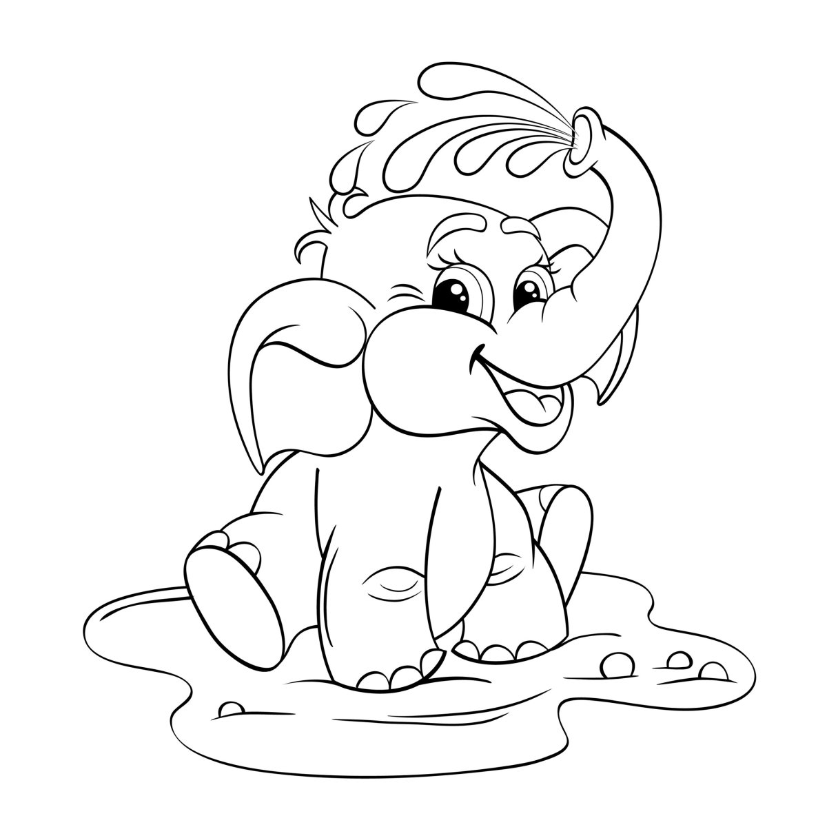 Ёжик из мультика Трям Здравствуйте раскраска