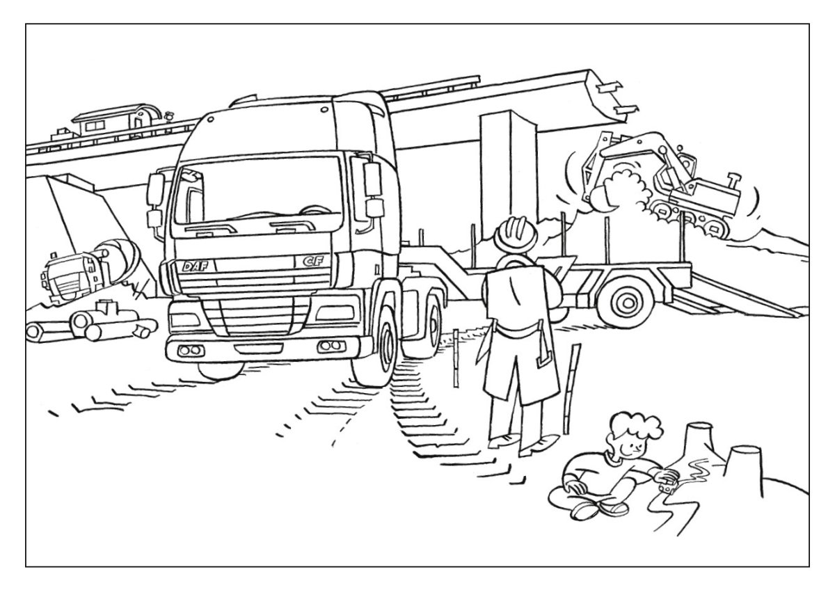 Раскраска стройка
