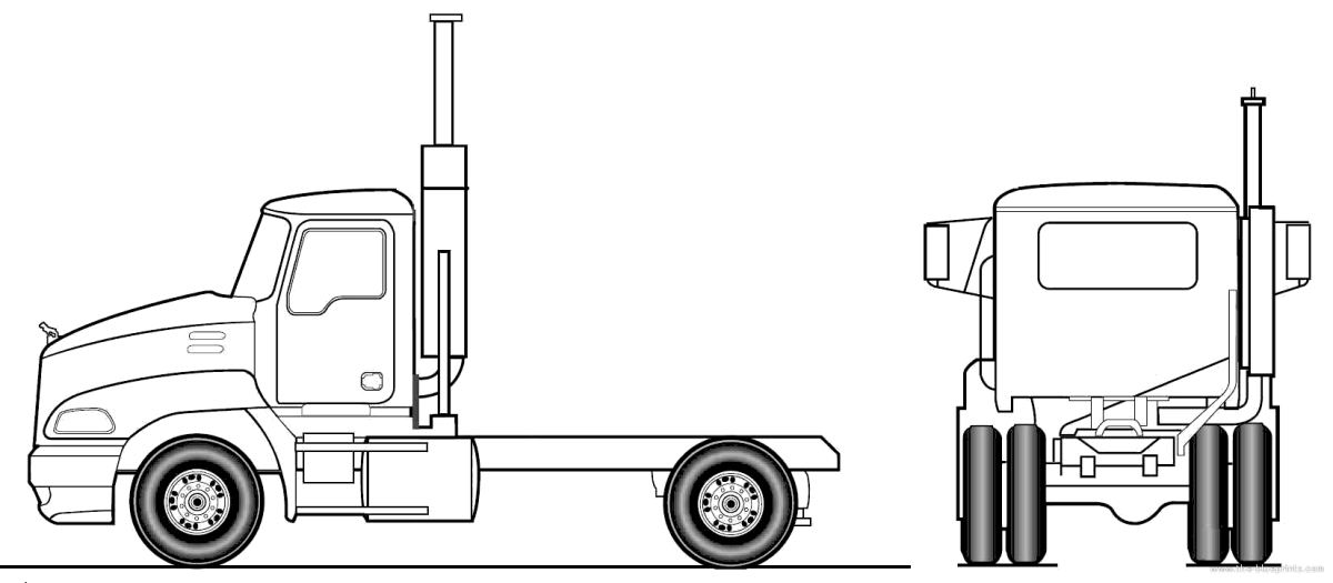 Mack Trucks b53 чертёж подвески