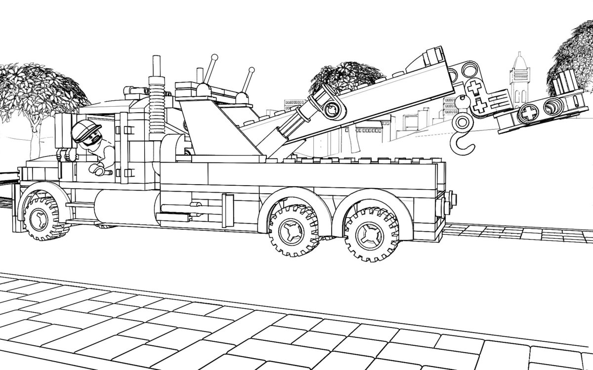 Раскраска КАМАЗ лесовоз