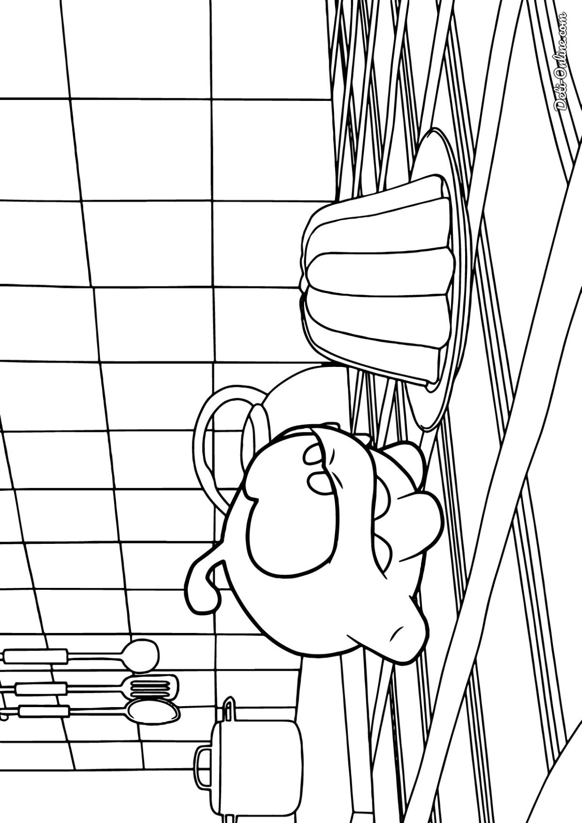 Ам Ням раскраска новогодний