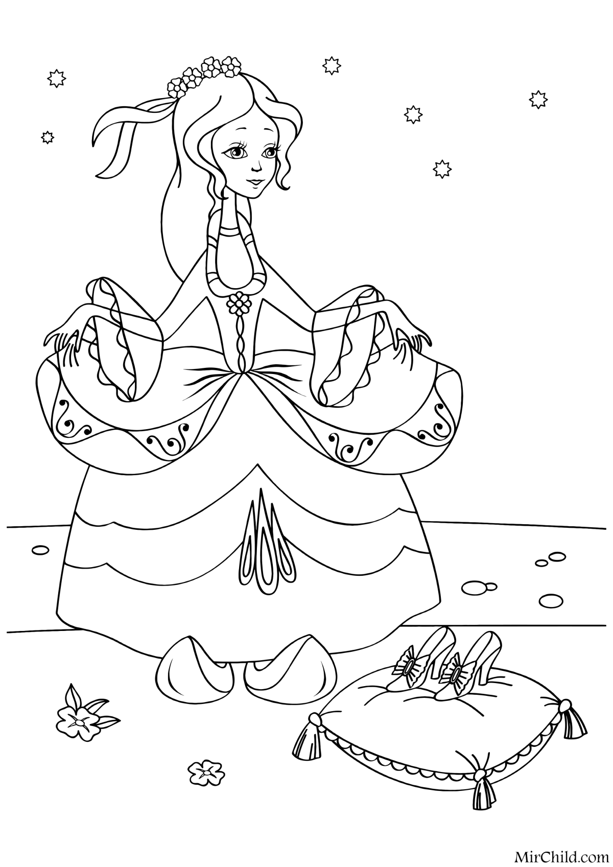 Ш Перро Золушка раскраска