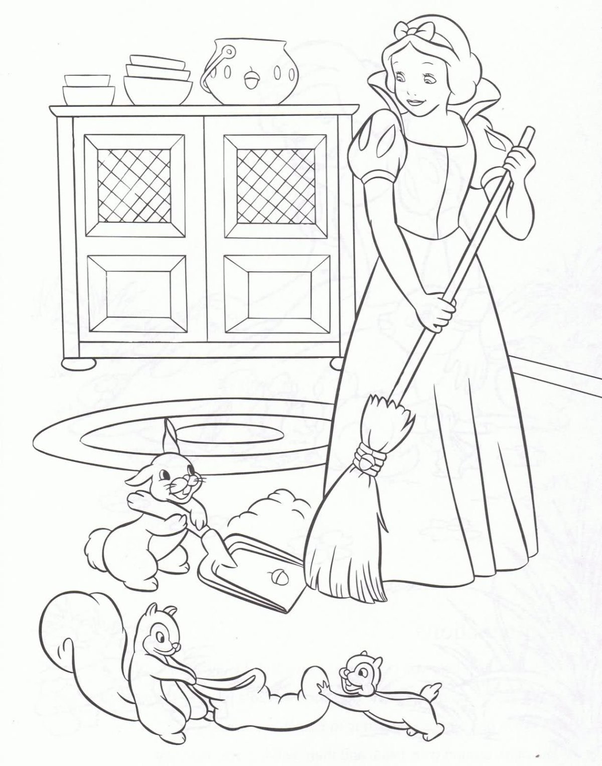Разукрашки принцессы Диснея Золушка