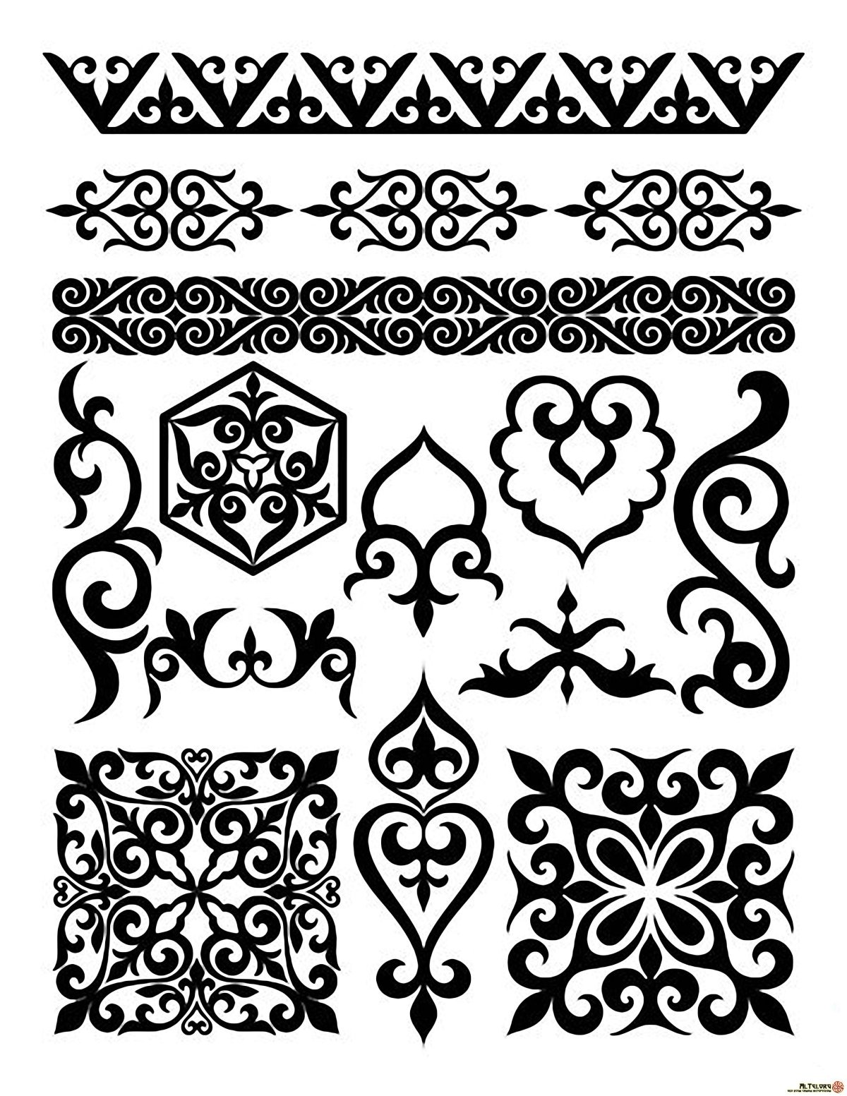 Оймо-чийме. Казахские орнаменты и узоры