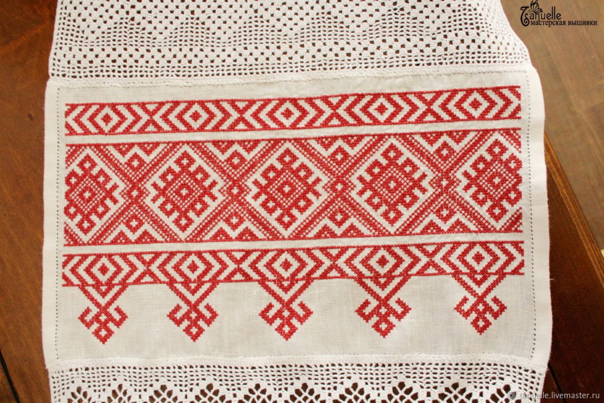 Орнаменты старинных рушников Тверской губернии