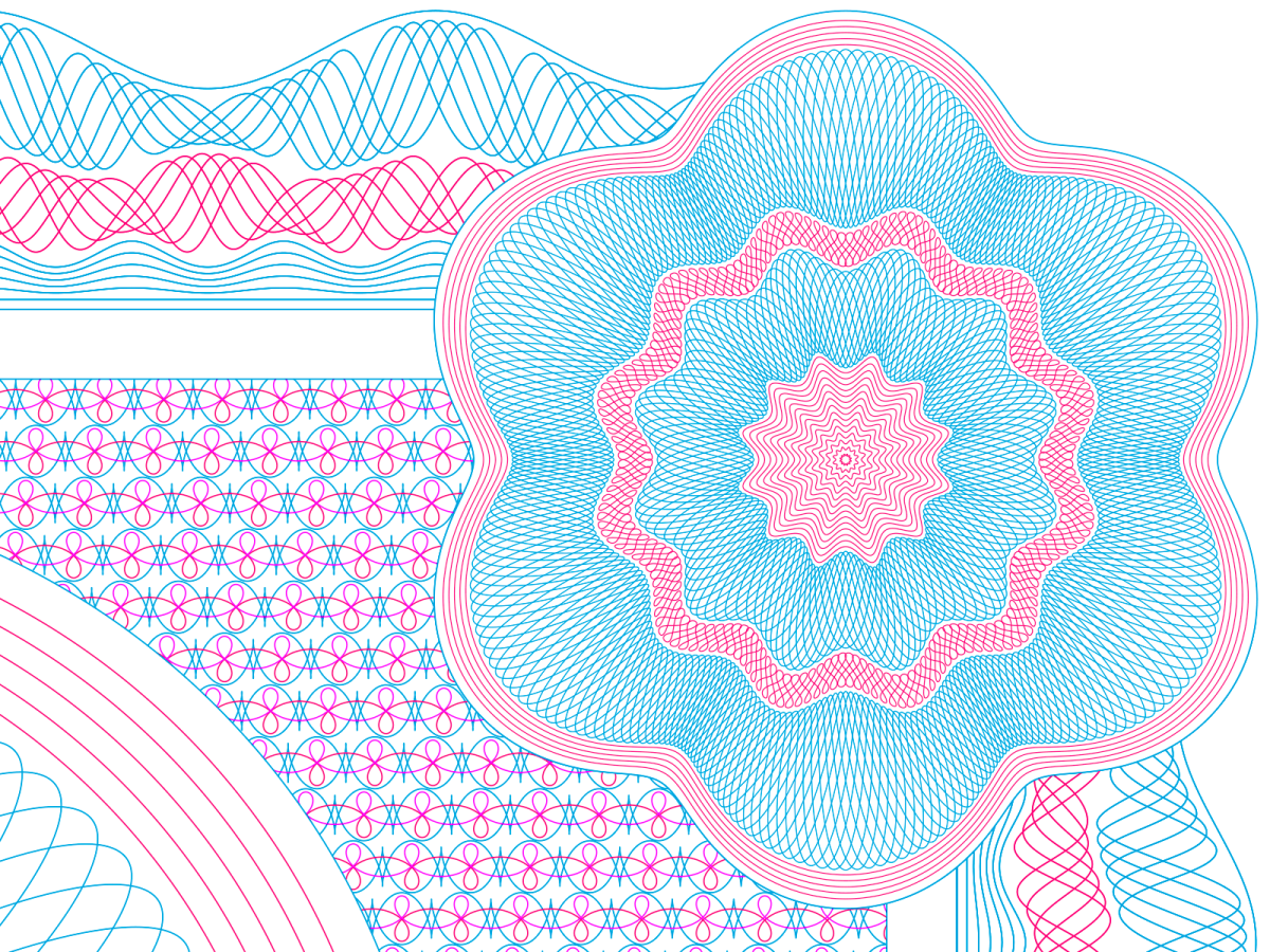 Защитная сетка гильош вектор зеленая