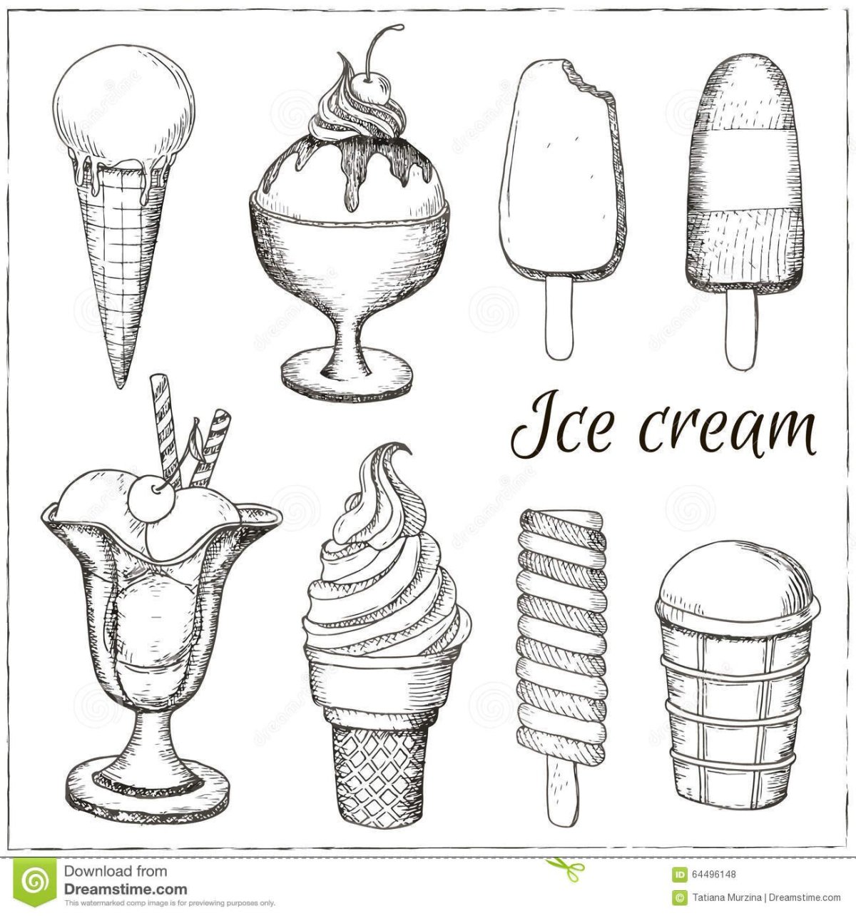 Скетч мороженое поэтапно