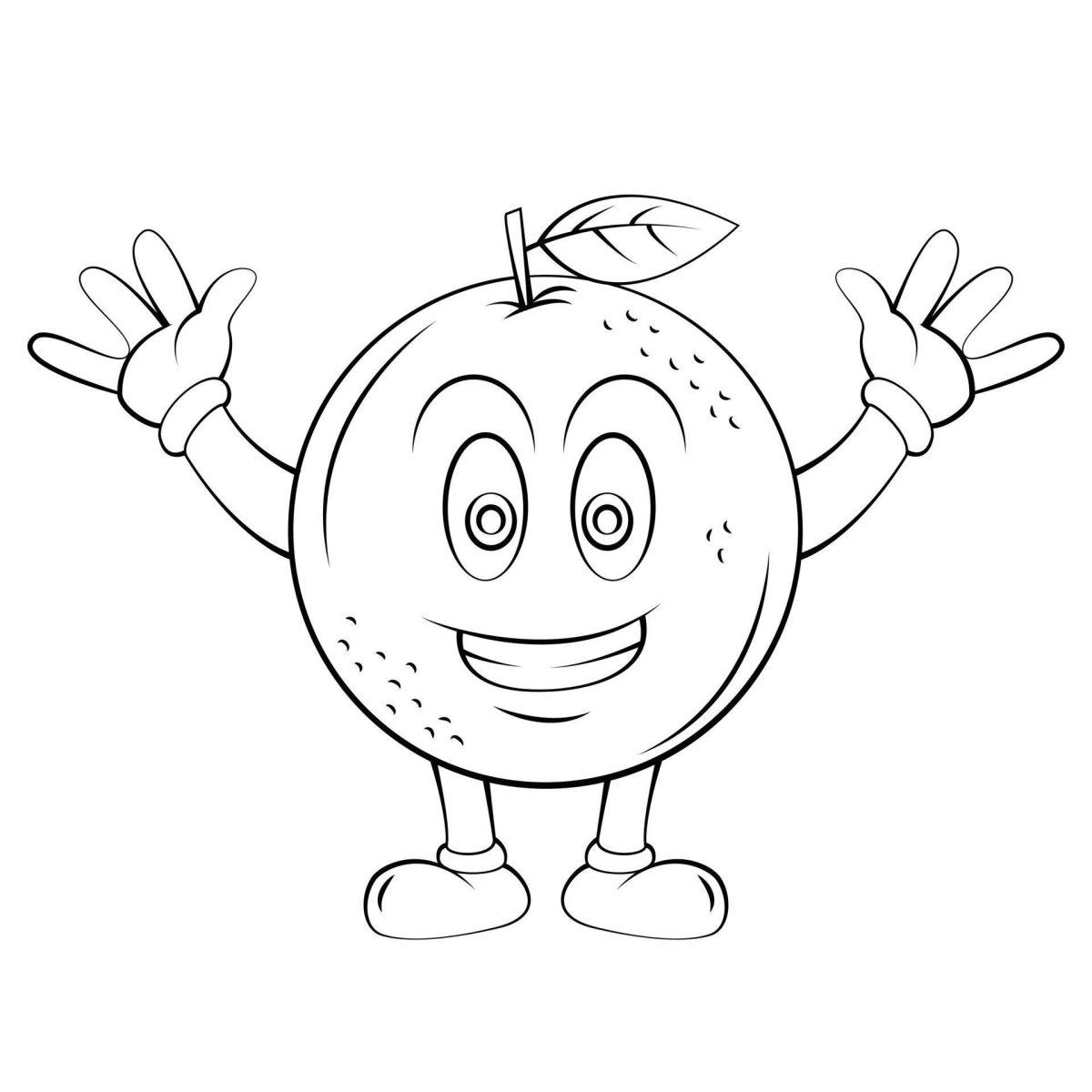 Мандарин раскраска