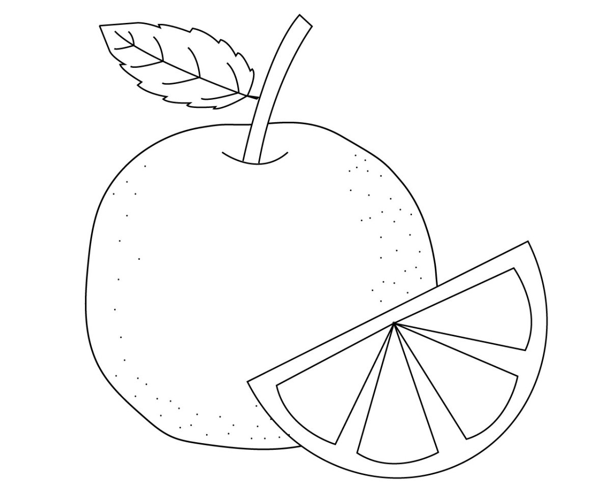 Мандарин раскраска