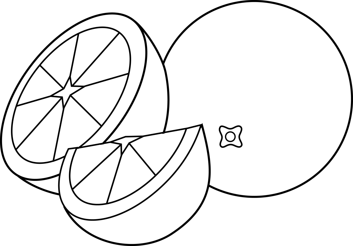 Апельсин трафарет