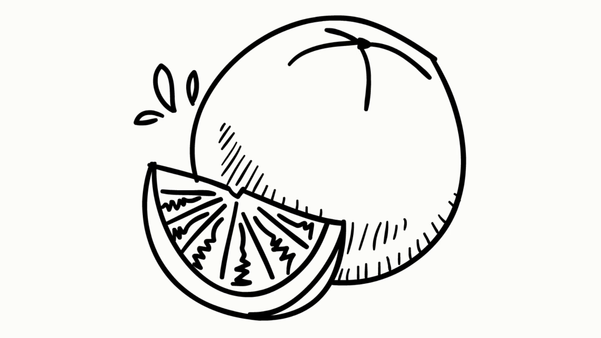 Апельсин раскраска