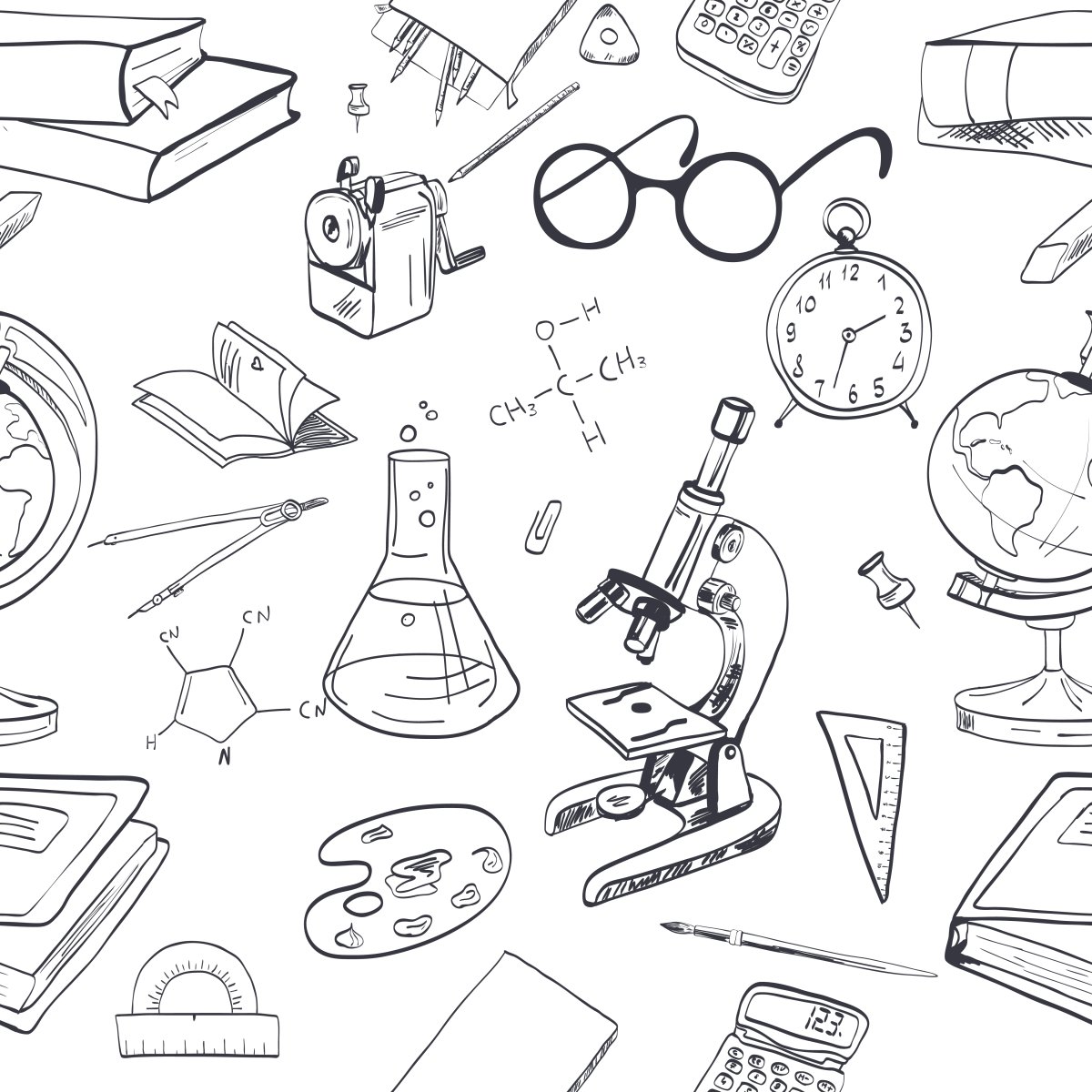 Химик раскраска для детей