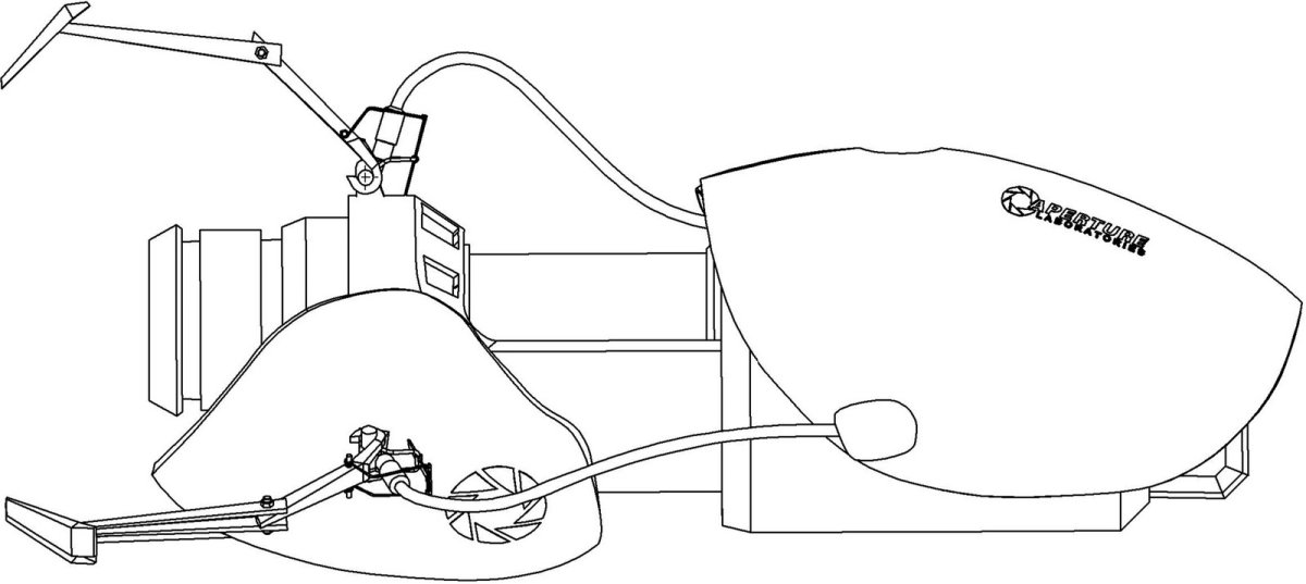 Чертеж портальной пушки