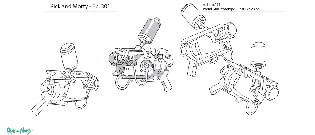 Рик и Морти портальная пушка чертеж