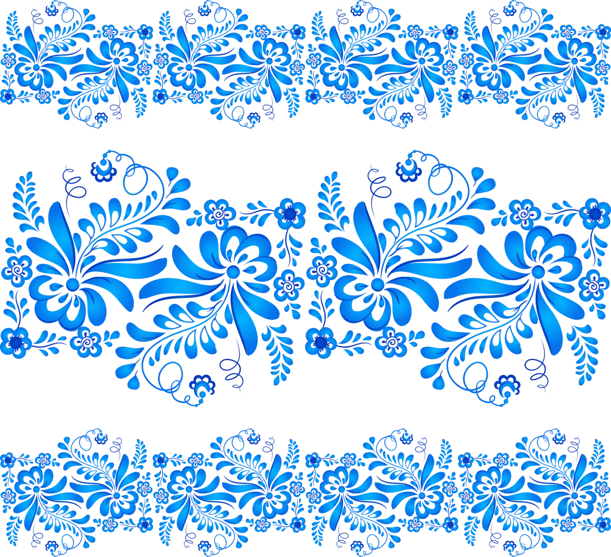 Гжель бордюры