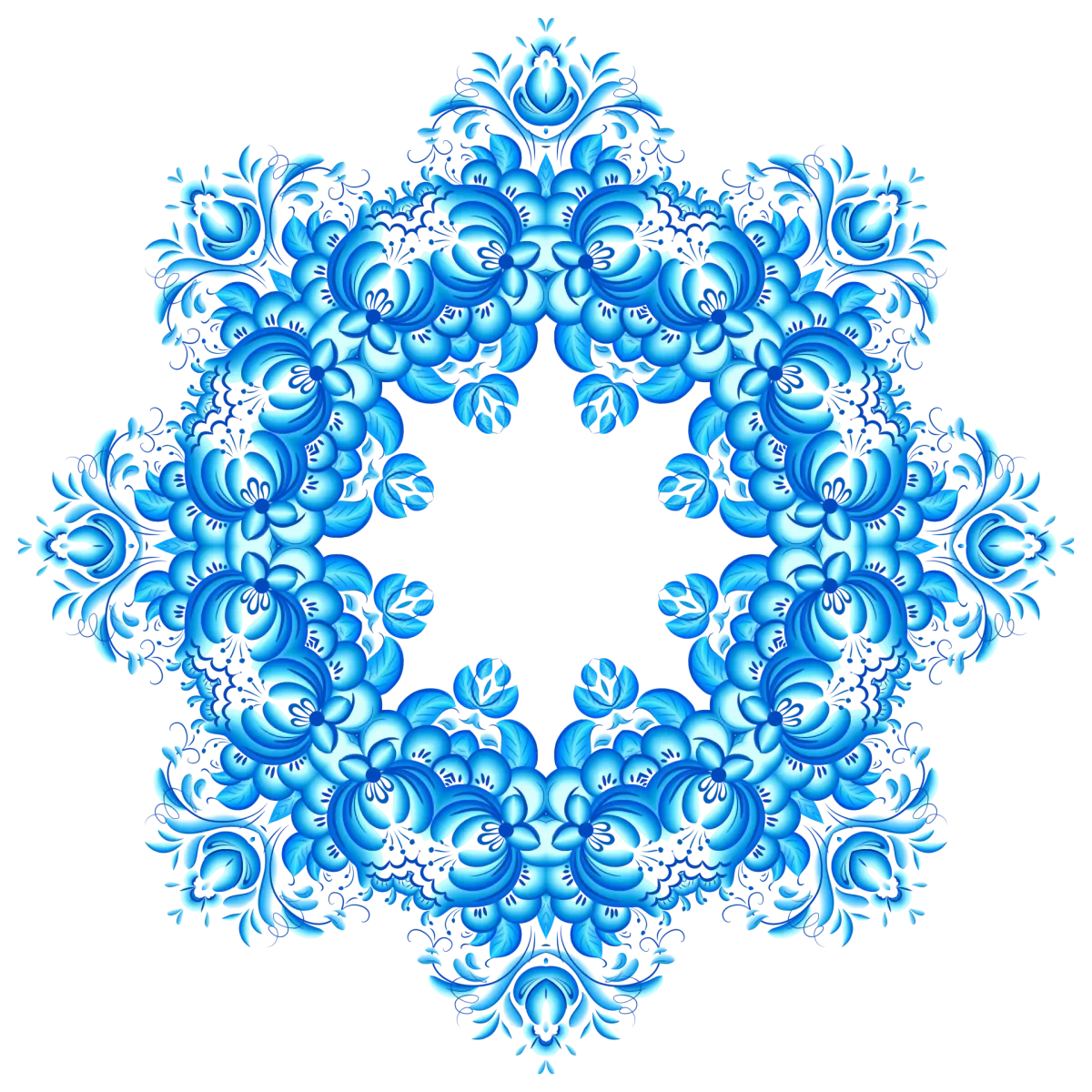 Новогодний узор в круге